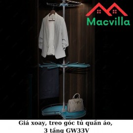 Giá Xoay, Treo Góc Tủ Quần Áo, 3 Tầng  GW33E