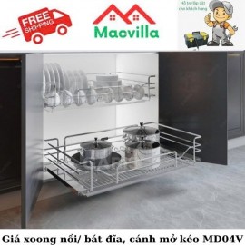 Giá Xoong Nồi / Bát Đĩa , Cánh Mở/ Kéo MD04V