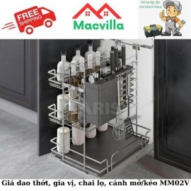 Giá Dao Thớt, Gia Vị, Chai Lọ, Cánh Mở/Kéo MM02V