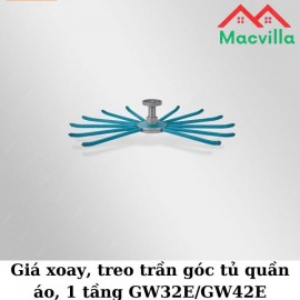 Giá Xoay, Treo Trần Góc Tủ Quần Áo, 1 Tầng GW32E/GW42E