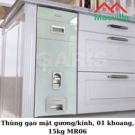 Thùng Gạo Mặt Gương/Kính, 01 Khoang, 15kg MR06