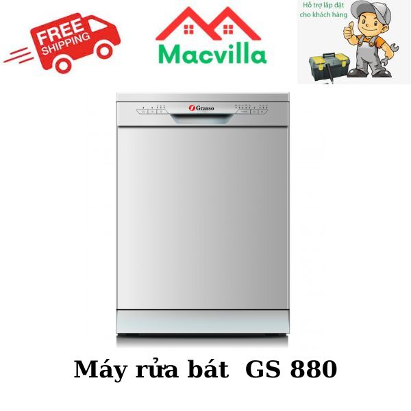 MÁY RỬA BÁT GRASSO CAO CẤP GS-880 CHÍNH HÃNG GIÁ RẺ