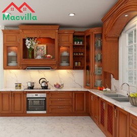 Tủ bếp gỗ tự nhiên