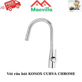 VÒI RỬA BÁT KONOX CURVA CHROME CHÍNH HÃNG GIÁ RẺ